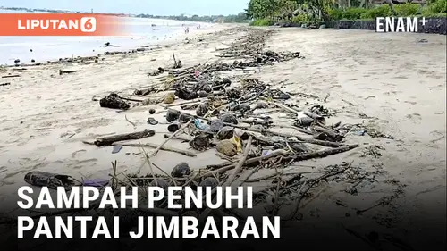 VIDEO: Puluhan Ton Sampah Penuhi Pantai Jimbaran