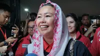 Putri Presiden keempat RI Abdurrahman Wahid (Gus Dur), Zannuba Ariffah Chafsoh alias Yenny Wahid di acara PSI, Jakarta. (Foto: Winda Nelfira/Liputan6.com).