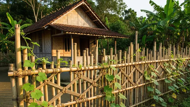 9 Inspirasi Pagar Bambu untuk Tanaman Timun Rambat di Desa, Estetik dan Fungsional