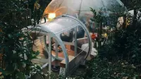 Nikmati sensasi seru traveling di tengah hutan dan menginap di Bubble Lodge, Mauritius. (Foto: Instagram @fangyuannnnnnn)