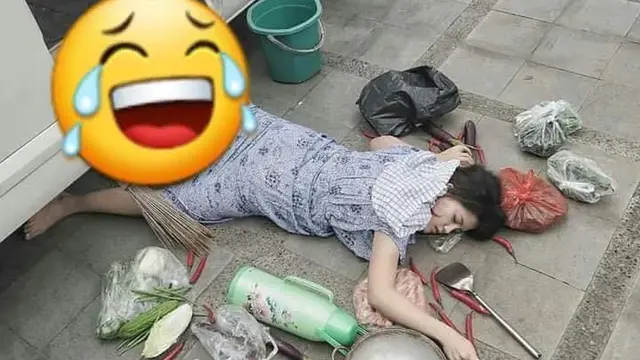 falling star challenge versi emak-emak (foto: Facebook Spacetion id)
