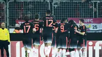 
Manchester United ditekuk wakil Denmark, Midtjylland 1-2 dalam pertandingan di leg 1 babak 32 besar Europa League