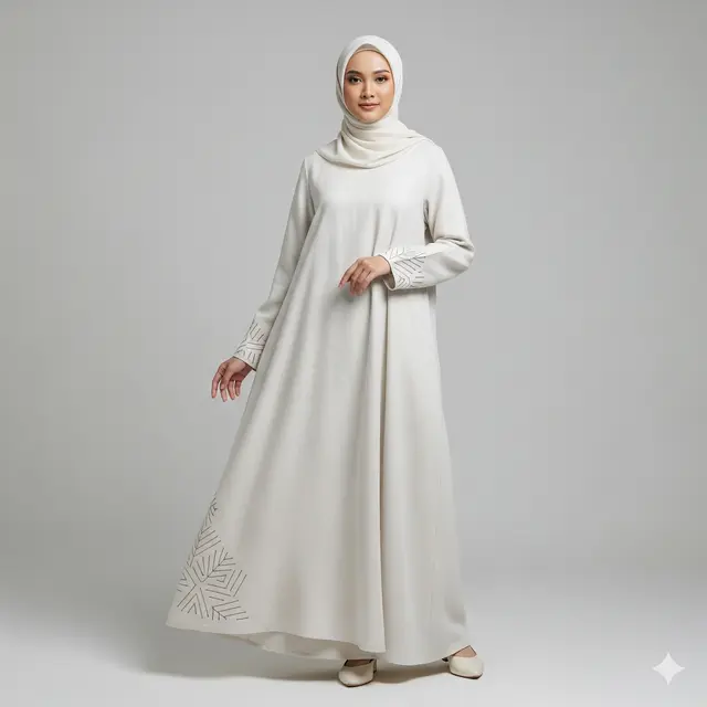 Rekomendasi Dress Panjang Muslim Bahan Linen Kombinasi Bordir Simple Terbaik 2025. Gemini