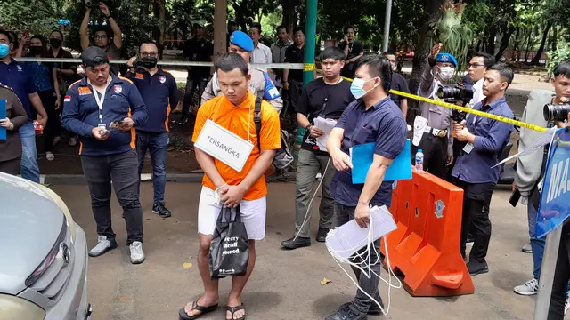 Rekonstruksi Pembunuhan Sopir Taksi Daring