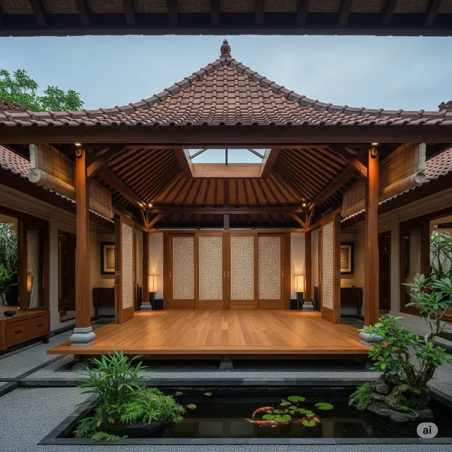 Joglo dengan Ruang Meditasi: Ketenangan Spiritual di Tengah Rumah