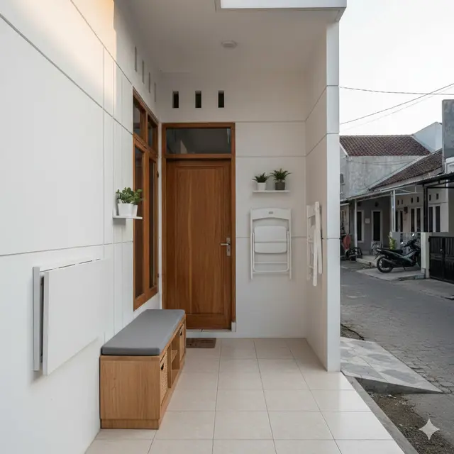 Model Teras Rumah di Gang Sempit