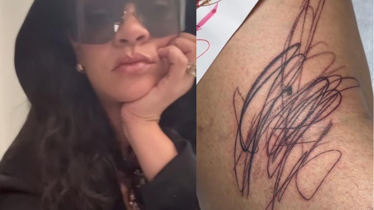 Tato Baru Rihanna di Kaki, Penuh Makna meski Bentuknya Coretan Awut-awutan
