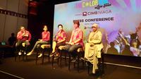 Konferensi Pers CIMB Niaga The Color Run 2019 di XXI Lounge, Plaza Senayan, Jakarta, Rabu (7/8/2019). (Bola.net/Fitri Apriani)