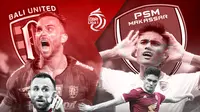 Liga 1 - Ilija Spasojevic (Bali United), Ramadhan Sananta (PSM Makassar) (Bola.com/Decika Fatmawaty)