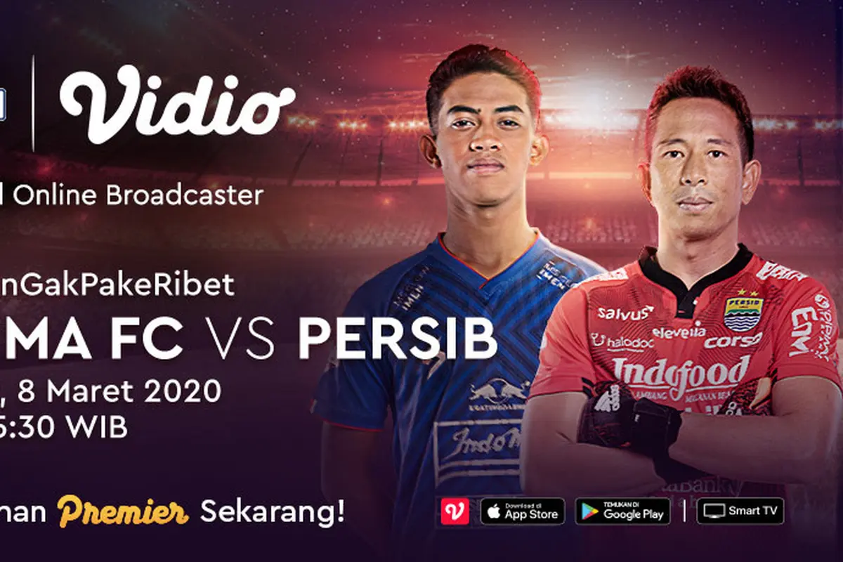 Saksikan Big Match Shopee Liga 1 2020 Antara Arema FC VS Persib Hanya di Vidio. sumberfoto: Vidio