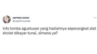 Lomba 17 Agustus ala netizen (Sumber: Twitter/captioncewek)