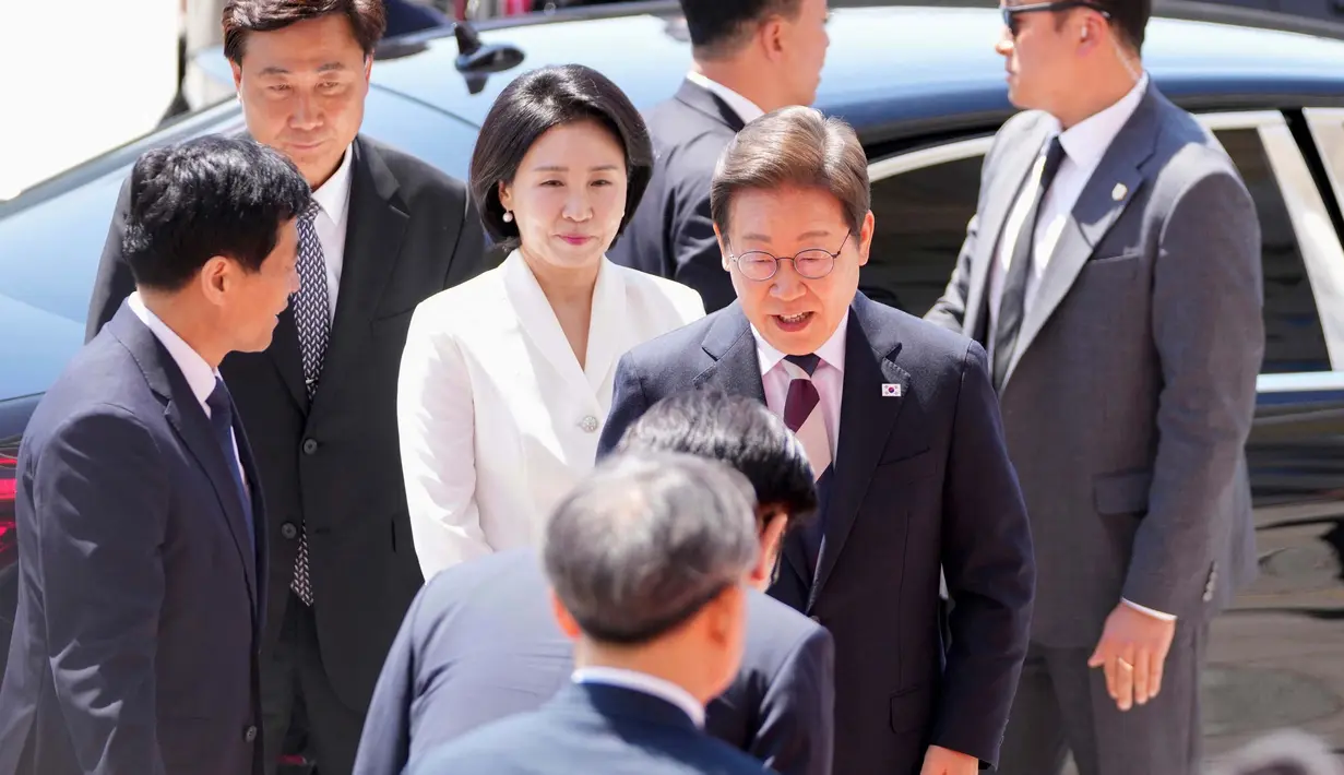 Mantan buruh dan Gubernur Gyeonggi, Lee Jae-myung terpilih sebagai Presiden Baru Korea Selatan usai memenangi pemilu Korea Selatan yang dilaksanakan pada 3 Juni 2025. (Lee Jin-man/POOL/AFP)