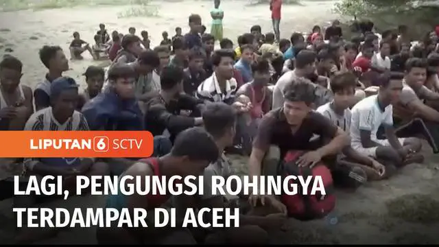 VIDEO: Sebanyak 184 Imigran Rohingya Kembali Terdampar di Perairan Aceh