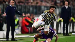 Bermain di markas sendiri, Juventus berhasil meredam perlawanan Fiorentina 1-0. (Marco BERTORELLO/AFP)
