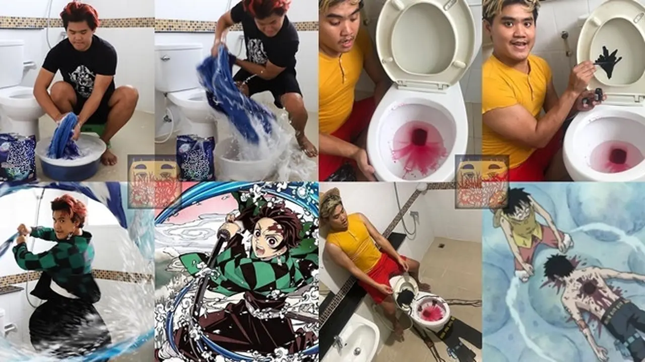 6 Cosplay Low Budget di Kamar Mandi Ini Kelewat Unik