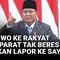 Prabowo dalam pidatonya menjamin pemerintahannya tidak akan melindungi dan berjanji akan menindak tegas pejabat yang korup.
