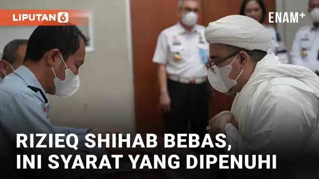 Mantan pemimpin FPI Muhammad Rizieq Shihab resmi bebas pada Rabu (20/7/2022). Rizieq Shihab bebas secara bersyarat dari Rutan Bareskrim Polri. Sebelumnya ia ditahan karena melanggar UU Kekarantinaan Kesehatan dan tindak pidana menyiarkan berita bohon...