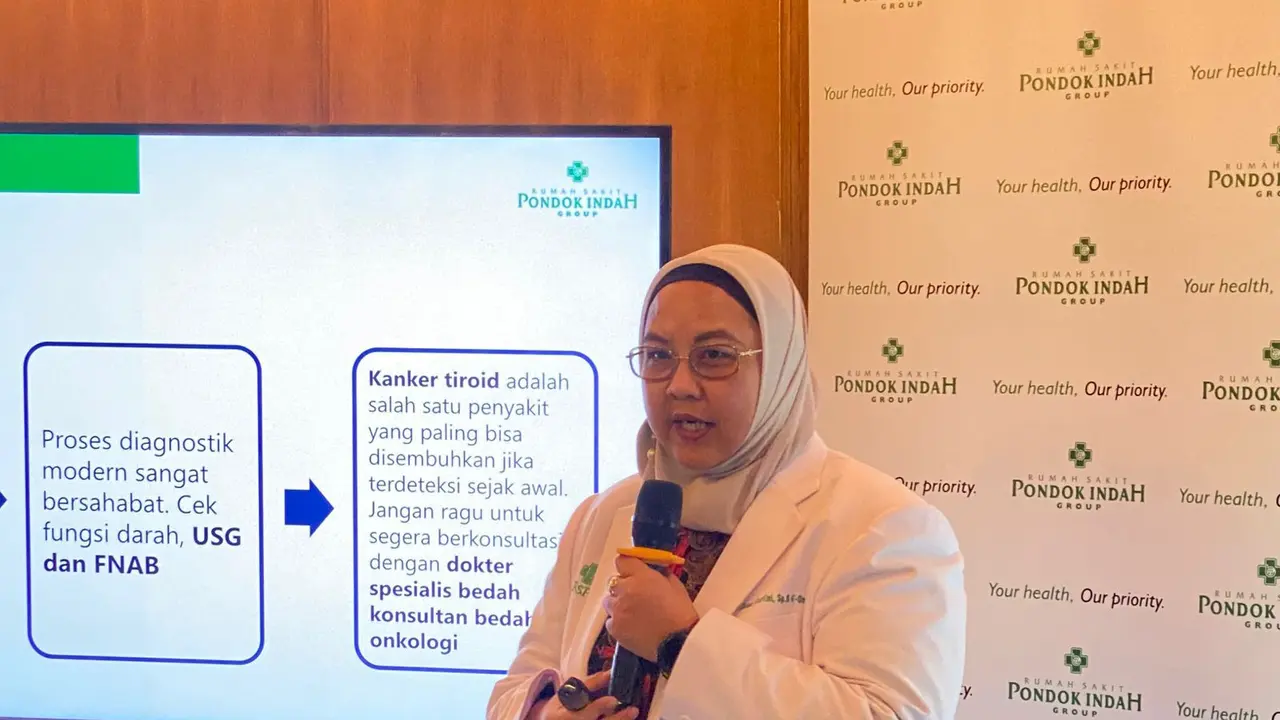 Dokter spesialis bedah onkologi Diani Kartini menjelaskan kanker tiroid pada usia dewasa dan anak-anak.