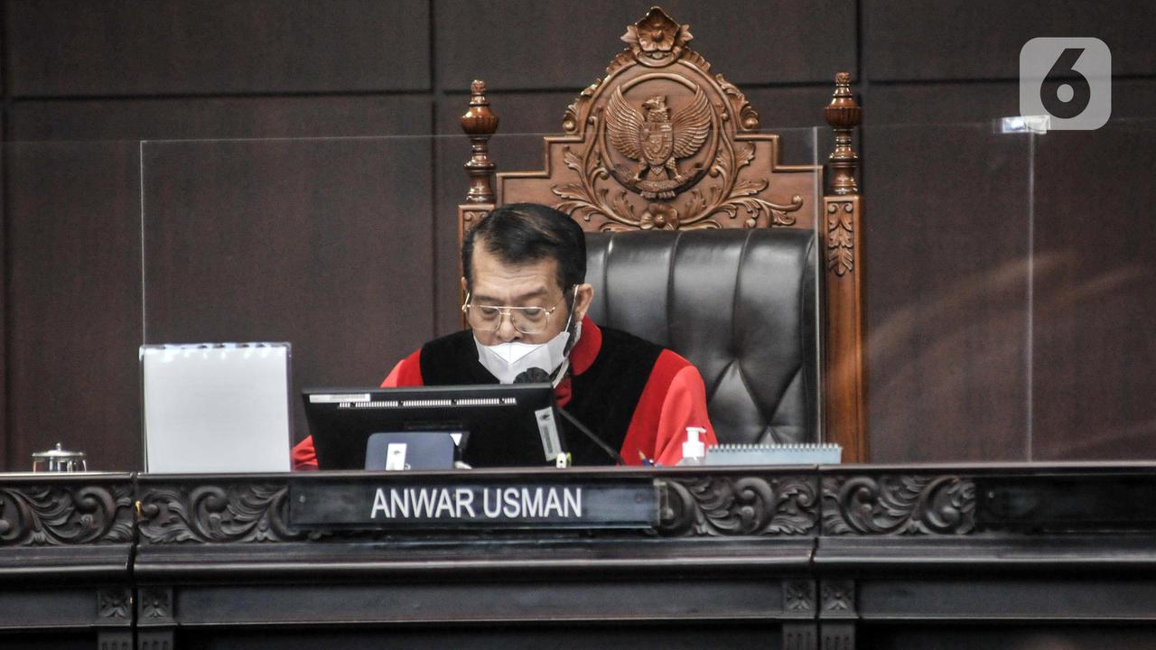 Ketua Majelis Hakim Mahkamah Konstitusi (MK) Anwar Usman.