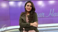 Celine Evangelista saat menjadi bintang tamu dalam acara Dear Haters, di Liputan6.com, SCTV Tower, Jakarta, Kamis (16/2). (liputan6.com/Fatkhur Rozaq)