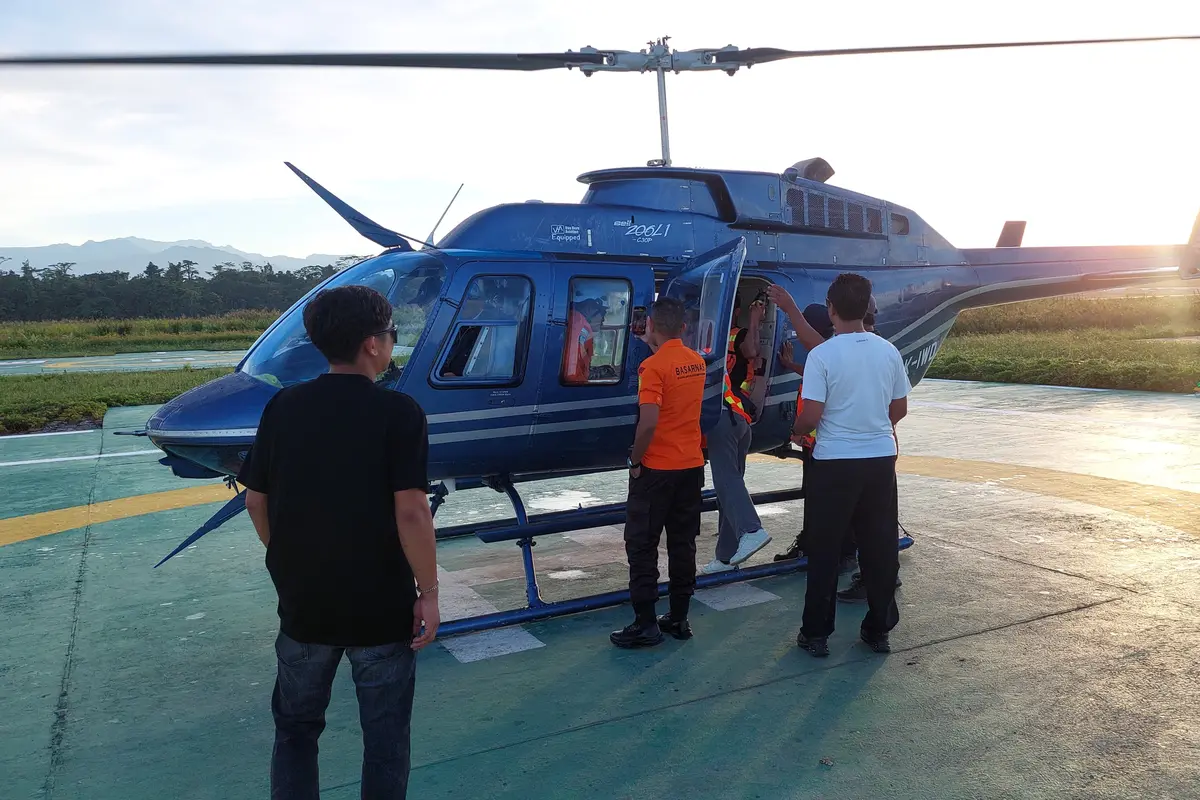 Persiapan Tim SAR gabungan dalam proses evakuasi korban helikopter PK IWS yang diketahui jatuh di pegunungan Jila