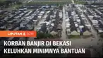Banjir masih merendam sejumlah wilayah di Kabupaten Bekasi, Jawa Barat. Sejumlah korban banjir mengeluh, karena minimnya bantuan makanan untuk mereka.