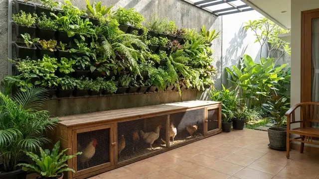 Kandang Ayam dan Greenhouse Mini