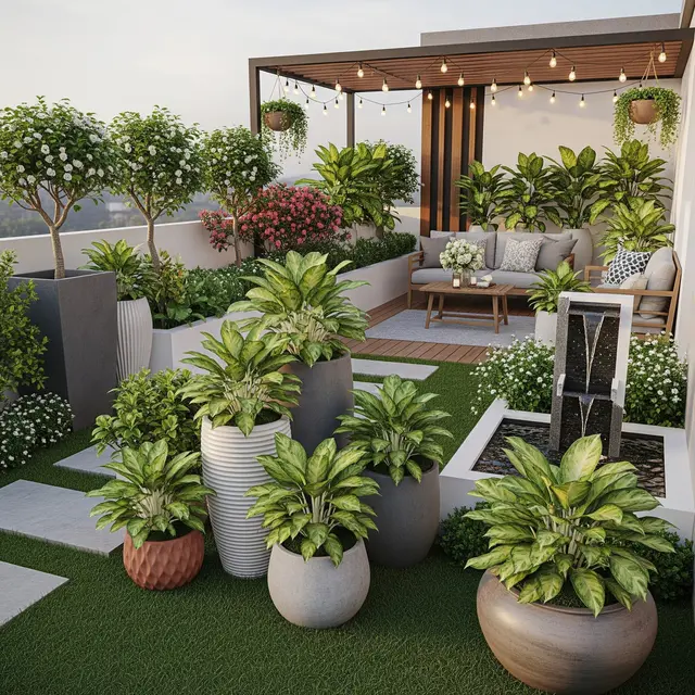 Desain Rooftop Garden Modern untuk Rumah Type 36 (Gemini AI)