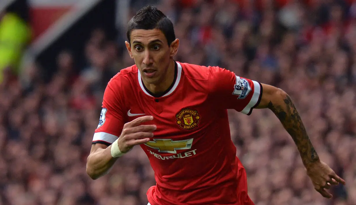 <p>Angel Di Maria ditaksir memiliki banderol 50 juta euro kala meninggalkan Manchester United. Ia hengkang dari Old Trafford pada bursa transfer musim panas 2015/2016 dan dipinang PSG dengan mahar sebesar 63 juta euro. Pemain Timnas Argentina tersebut telah tampil sebanyak 32 laga dengan mencatatkan 4 gol dan 12 assist. (AFP/Paul Ellis)</p>