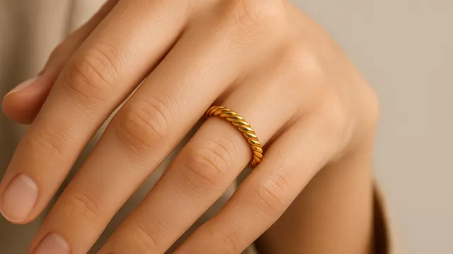 Model Cincin Emas 9 karat yang Cocok untuk Style Harian Elegan di 2025/Ilustrasi gambar oleh AI