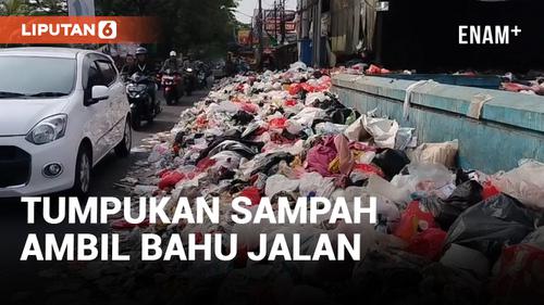 VIDEO: Tumpukan Sampah di Depan Pasar Rubuh Cipondoh Tangerang Mulai Dibersihkan