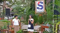 Konferensi pers bazar 'Barang Lama Bersemi Kembali' helatan Setali, yayasan yang diprakarsai Andien Aisyah, di Taman Kerinci, Jakarta Selatan, 20 September 2019. (Liputan6.com/Asnida Riani)