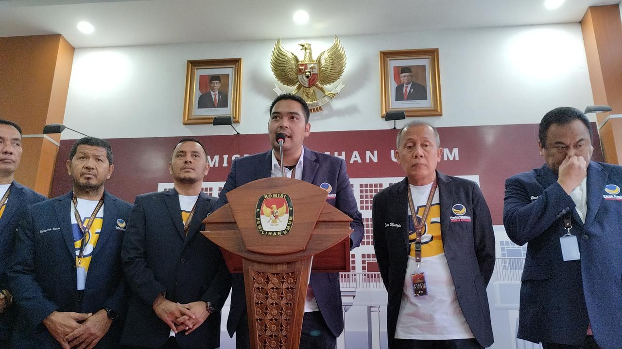 Partai NasDem resmi mendaftarkan bakal calon legislatif (Bacaleg) partainya ke Komisi Pemilihan Umum (KPU) RI.