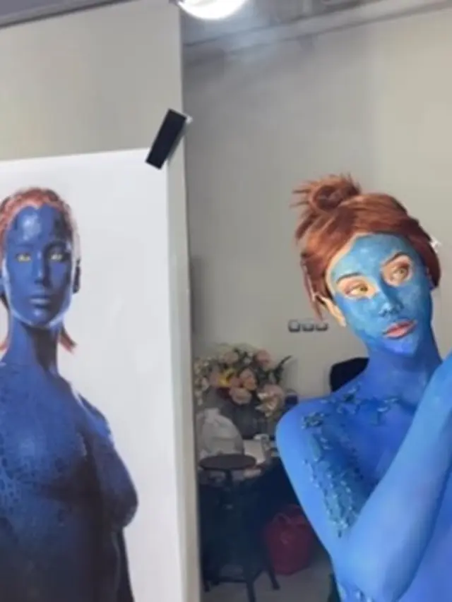 Anya Geraldine jadi Mystique (Instagram/anyageraldine)