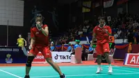 Rehan Naufal Kusharjanto/Lisa Ayu Kusumawati meraih medali emas bulutangkis ganda campuran SEA Games 2023. (PBSI)
