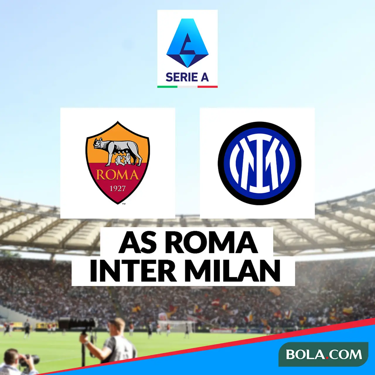 Link Live Streaming Pertandingan Liga Italia AS Roma Vs Inter Milan
