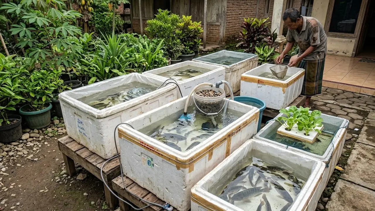 Cara Budidaya Ikan Mujair di Boks Styrofoam Bekas dengan Modal Minim