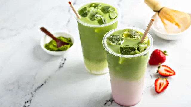 strobeli matcha latte