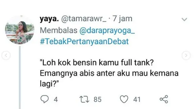 tebak pertanyaan debat (foto: @dramatwitter.id)
