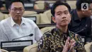 Usai mengikuti rangkaian gladi bersih pelantikan Presiden dan Wakil Presiden terpilih 2024-2029, Gibran Rakabuming Raka langsung langsung meninggalkan lokasi acara. (Liputan6.com/Herman Zakharia)