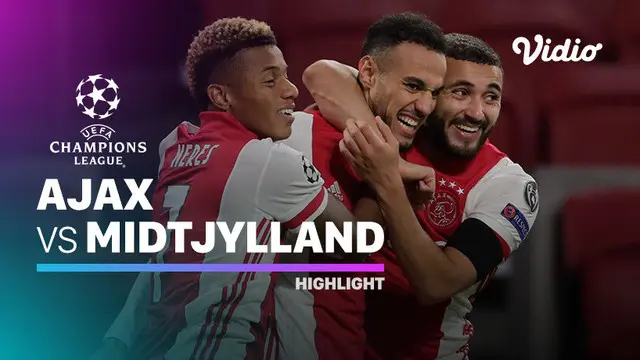 VIDEO: Highlights Liga Champions, Ajax Taklukkan Midtjylland Berkat Dusan Tadic