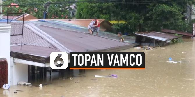 VIDEO: Dramatis, Penyelamatan Bayi di Tengah Topan Vamco di Manila