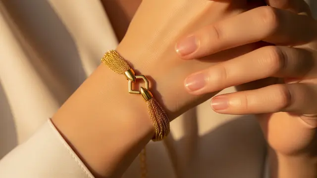 Model Gelang Rantai Pasir yang Berkilau Lembut