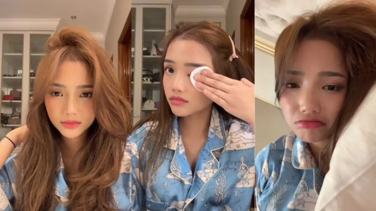 Momen Fuji tidak ingin hapus makeup. (credit:instagram.com/fuji_an)