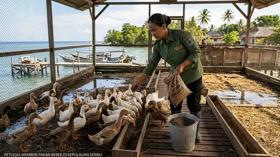 Inovasi Kandang Bebek, Ubah Sampah Organik jadi Pakan Ternak di Kepulauan Seribu