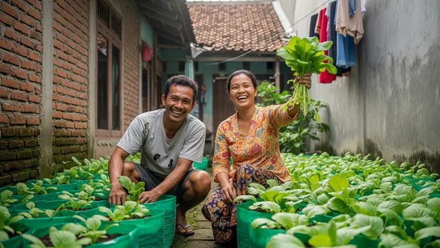 Cara Bikin Kebun Sawi Hijau di Polybag Panen 30 Hari