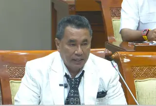 Hotman Paris rapat dengar pendapat di Komisi III DPR. (FOTO: tangkapan layar RDP DPR)