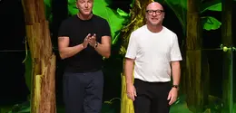 Stefano Gabbana dan Domenico Dolce (Foto: AFP / ALBERTO PIZZOLI)