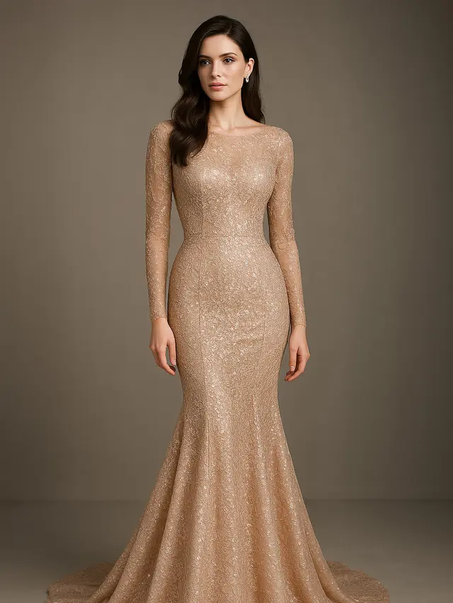 7 Model Dress Brokat Modern Panjang 2025 yang Mewah dan Elegan, Tampil Menawan di Setiap Acara