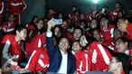 Menpora Imam Nahrawi (tengah) saat foto bersama Pelajar Indonesia dalam acara pelepasan kontingen pelajar Indonesia ke Asean School Games  di Gedung Kemenpora, Jakarta, Rabu (20/7). (Liputan6.com/Johan Tallo)